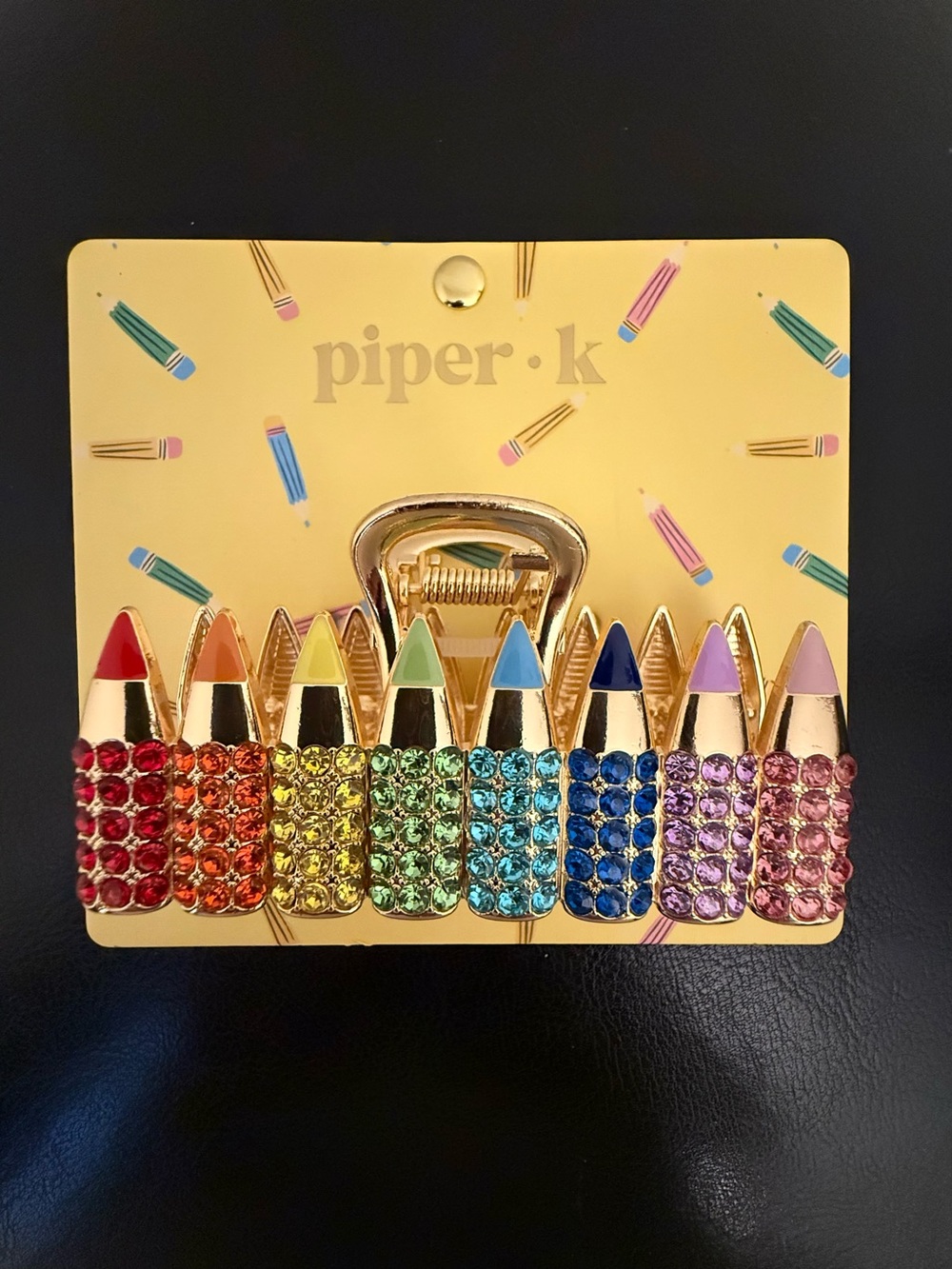 Piper K Crayon Hair Clip. Teacher Gift!